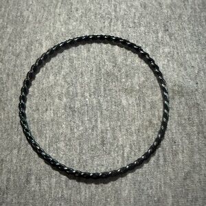 Black Twisted Bangle Bracelet
